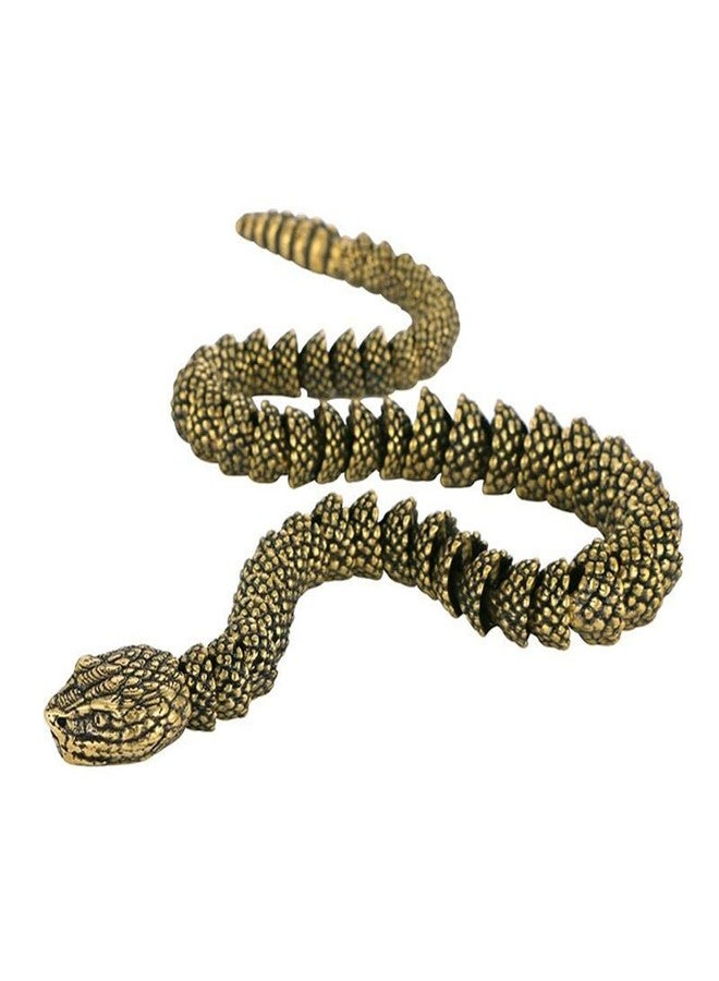 SHTWX Brass Snake Statue Sculpture Frgurine Gift for Snake Lover Desktop Display Decorative Decoration (Bronze) - Image 1